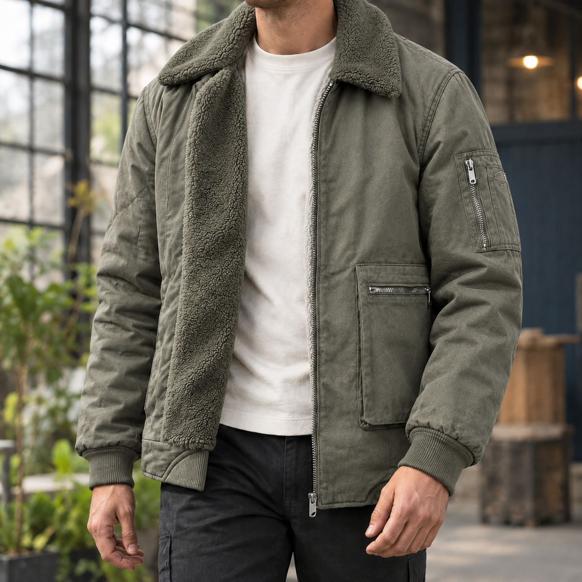 Fleecejacke Damen Casual Winter Regular Fit