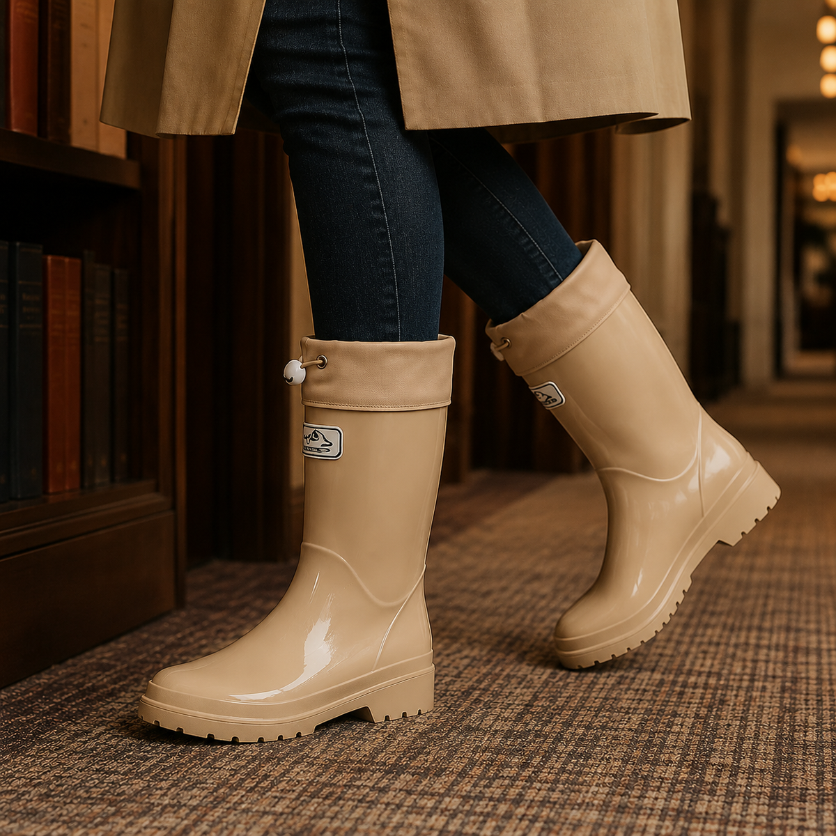 Schnürregenstiefel Damen Rutschfest Knöchelhoch Outdoor