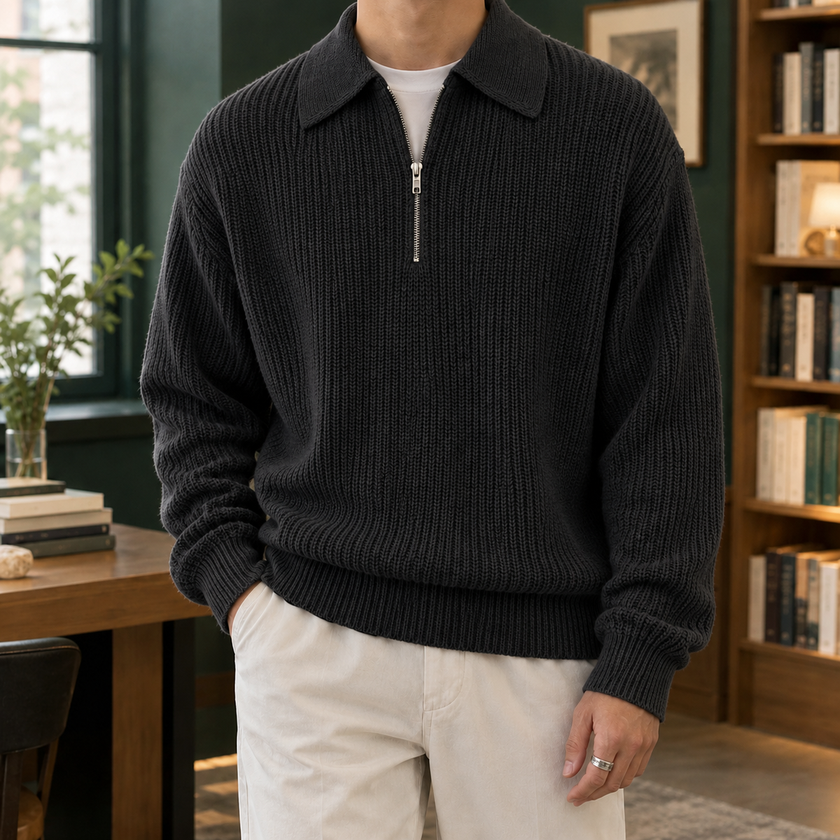 Pullover Herren Relaxed Fit Freizeit & Übergangszeit