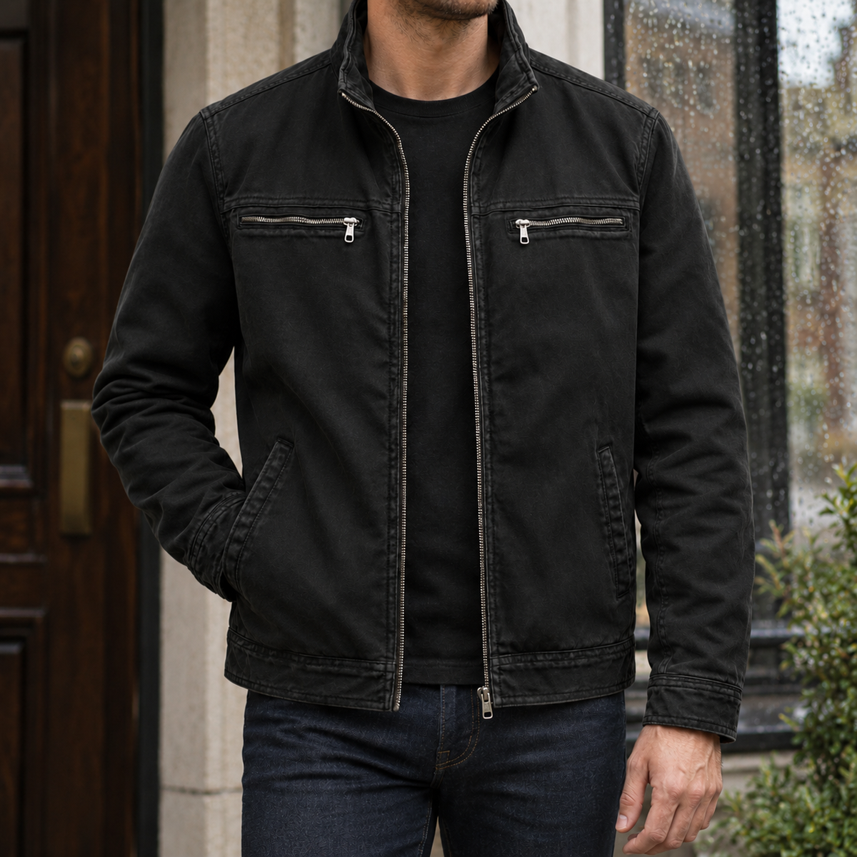 Übergangsjacke Herren Relaxed Fit Casual