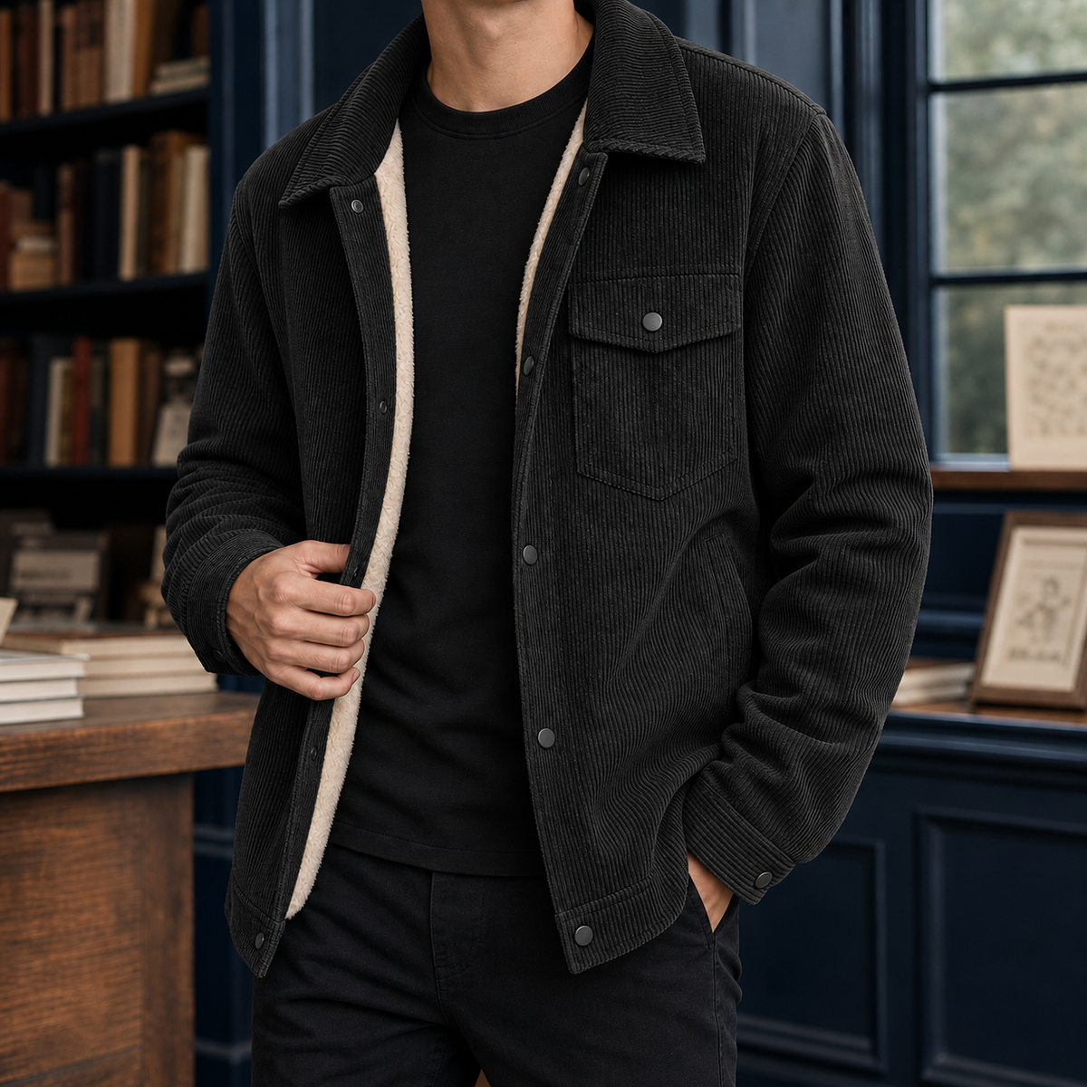 Jacke Herren Relaxed Fit Freizeit Herbst & Winter