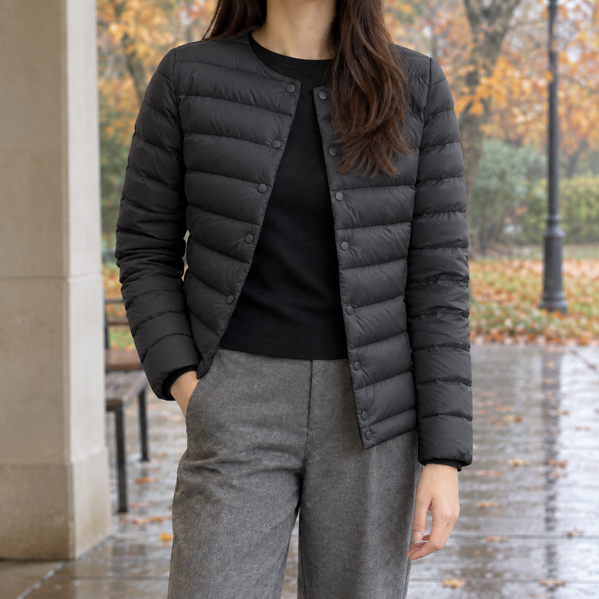 Steppjacke Damen Slim Fit Casual Übergangszeit