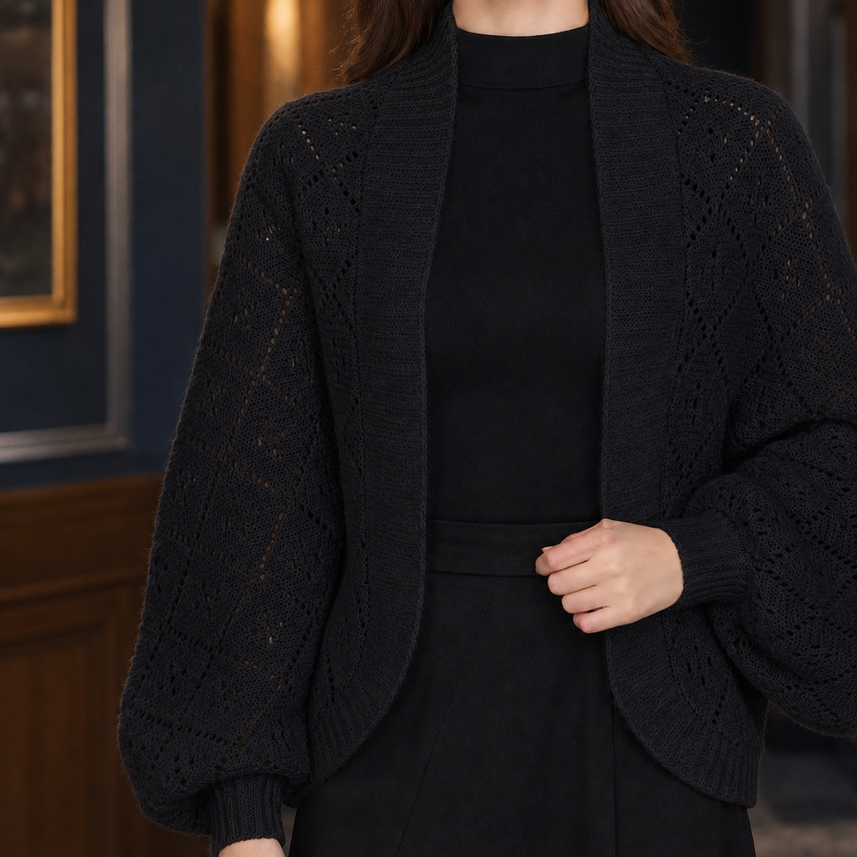Offene Strickjacke Damen Relaxed Fit Freizeit