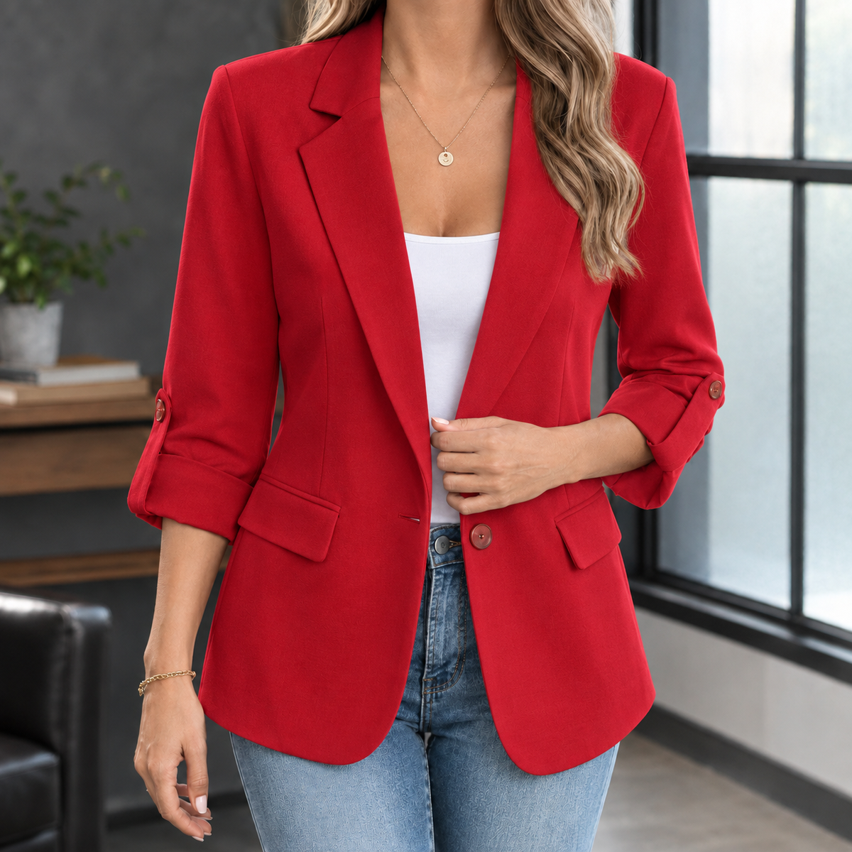 Blazer Damen Slim Fit Business & Freizeit