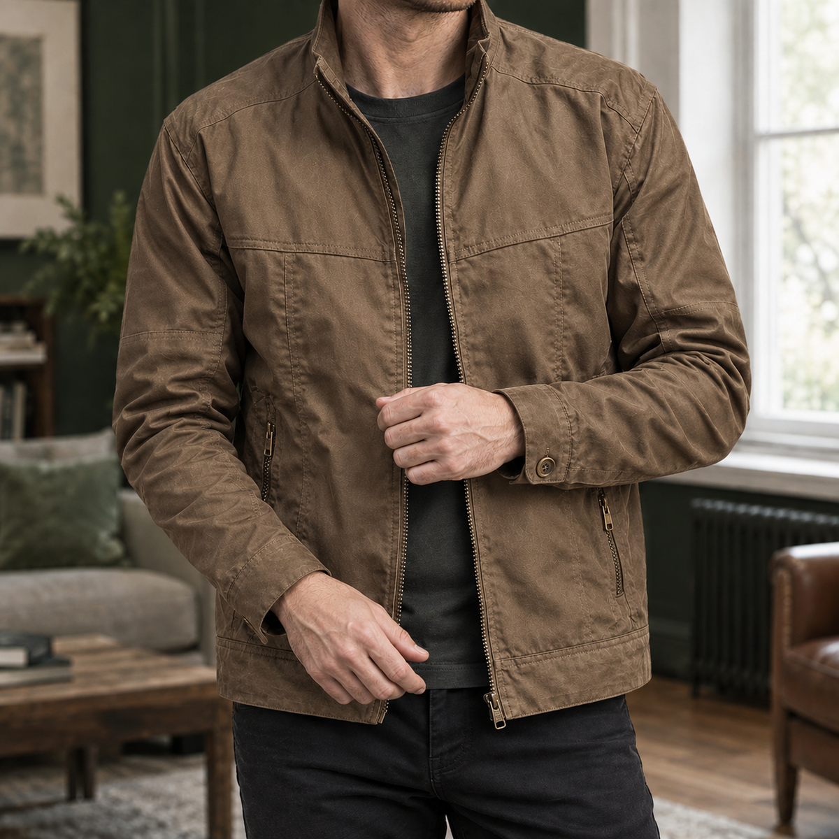 Utility-Jacke Herren Regular Fit Freizeit & Reisen