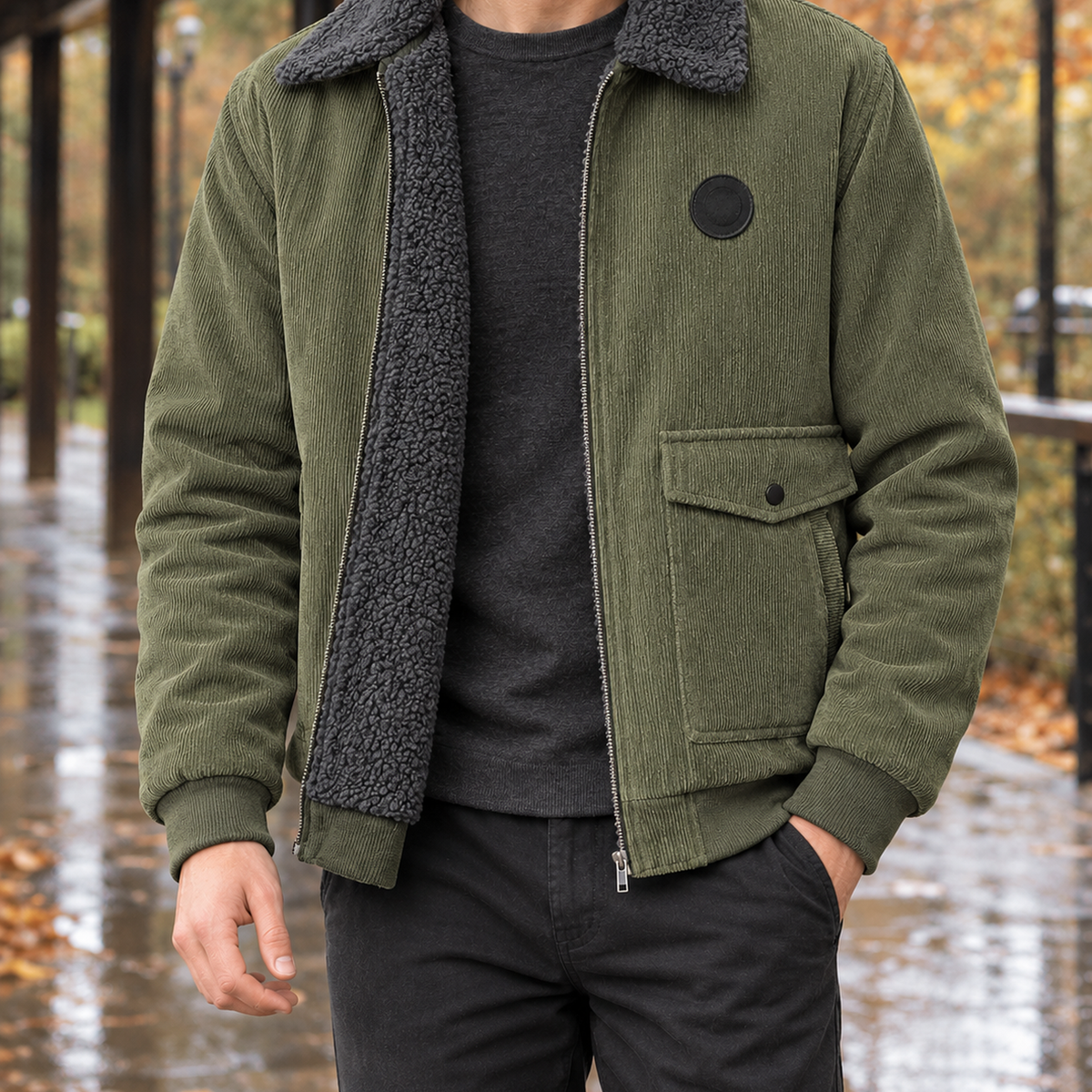 Jacke Damen Relaxed Fit Casual Winter gefüttert