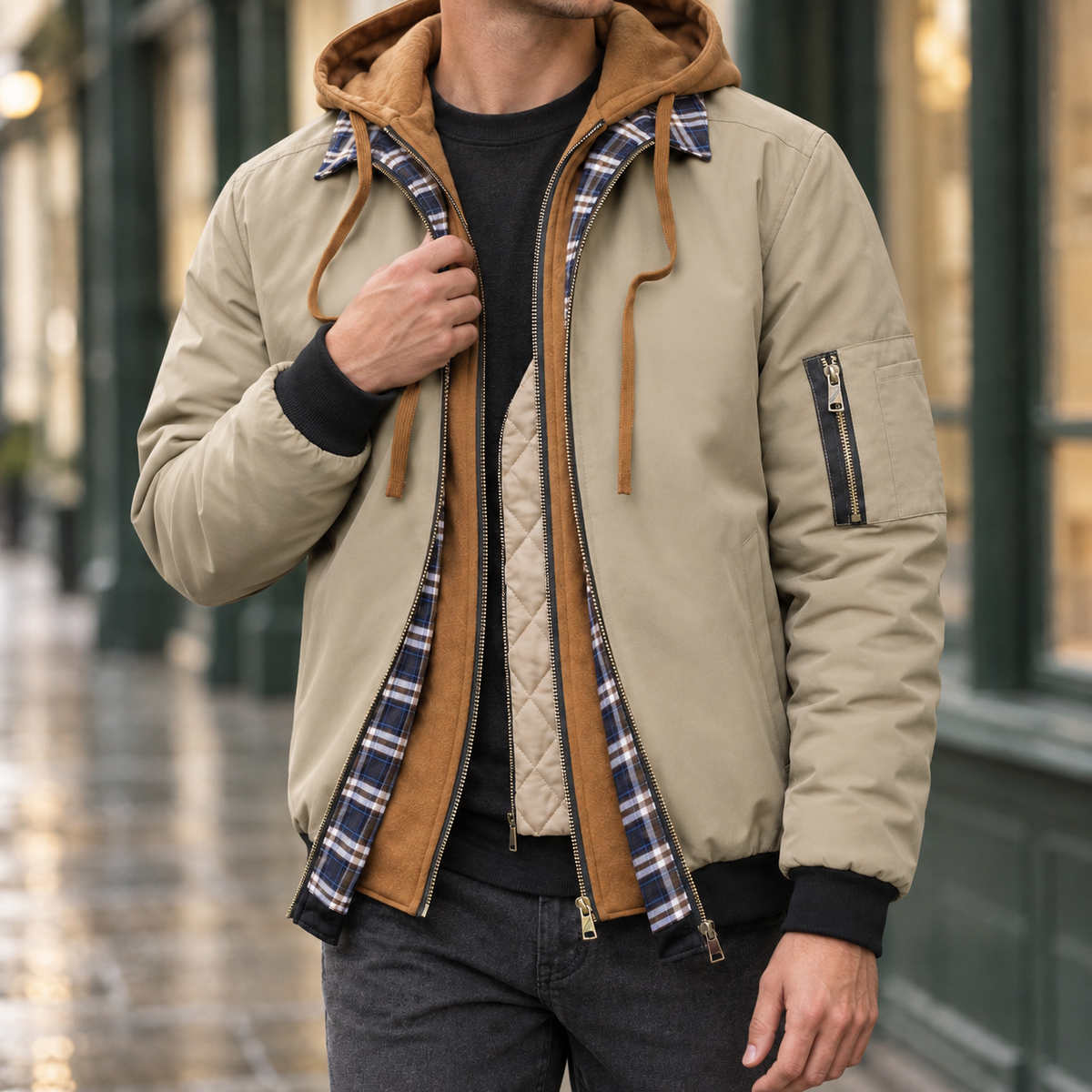Übergangsjacke Herren Wasserdicht Freizeit & Outdoor