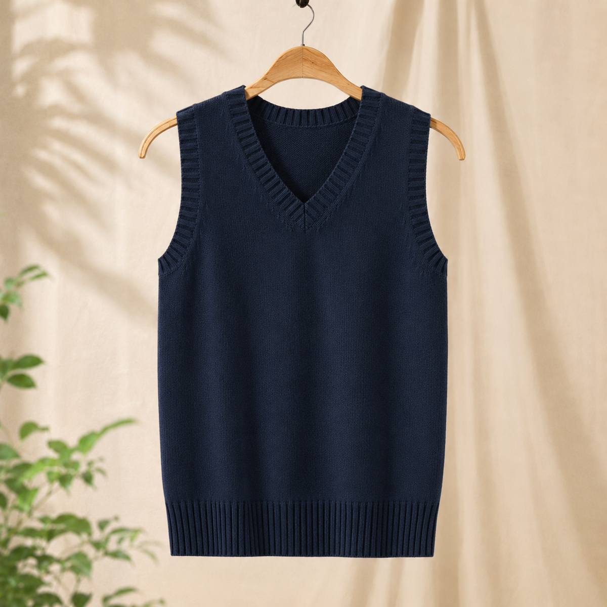 Weste Damen Regular Fit Alltag Ärmellos V-Ausschnitt