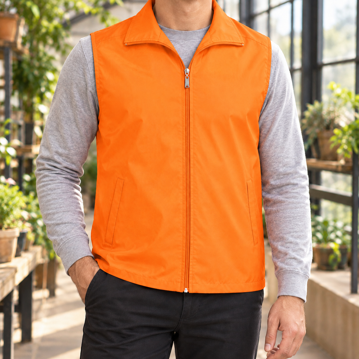 Utility Weste Herren Regular Fit Freizeit Ärmellos