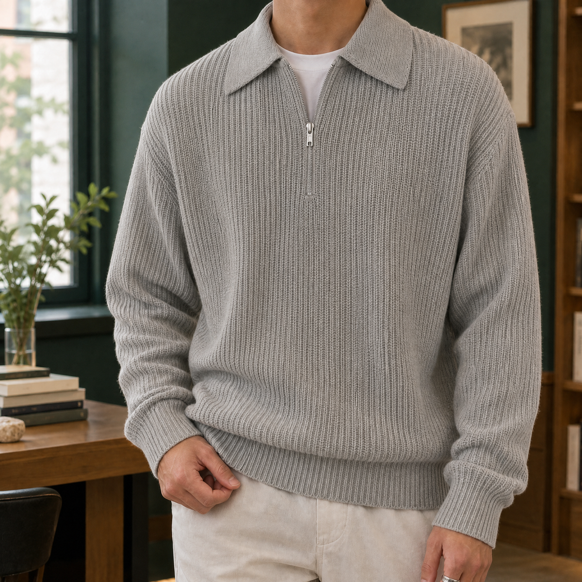 Pullover Herren Relaxed Fit Freizeit & Übergangszeit