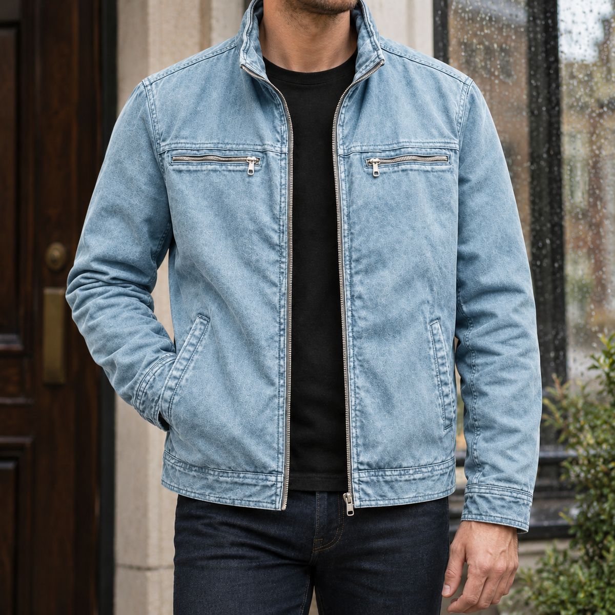Übergangsjacke Herren Relaxed Fit Casual