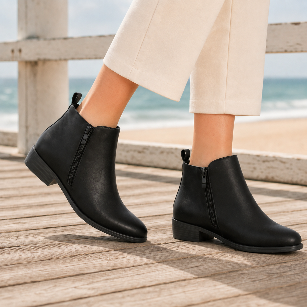 Stiefeletten Damen Bequem Unterstützend Alltag