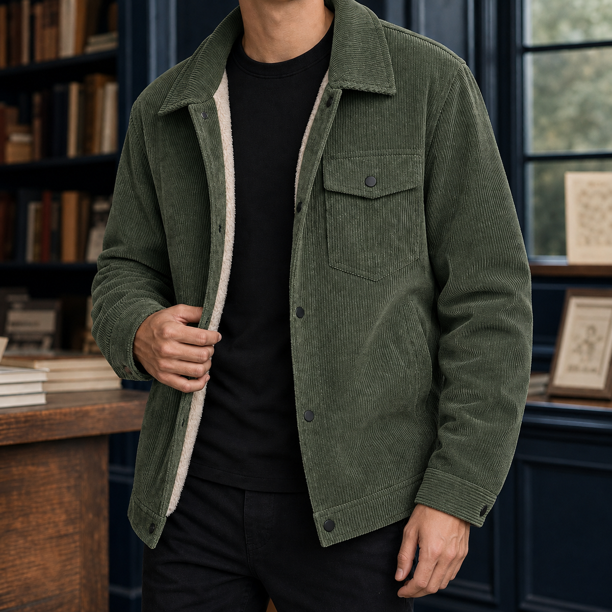Jacke Herren Relaxed Fit Freizeit Herbst & Winter