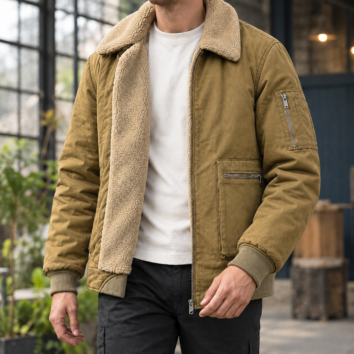 Fleecejacke Damen Casual Winter Regular Fit