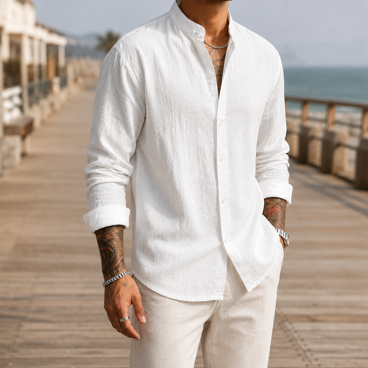 Hemd Herren Regular Fit Casual Sommer