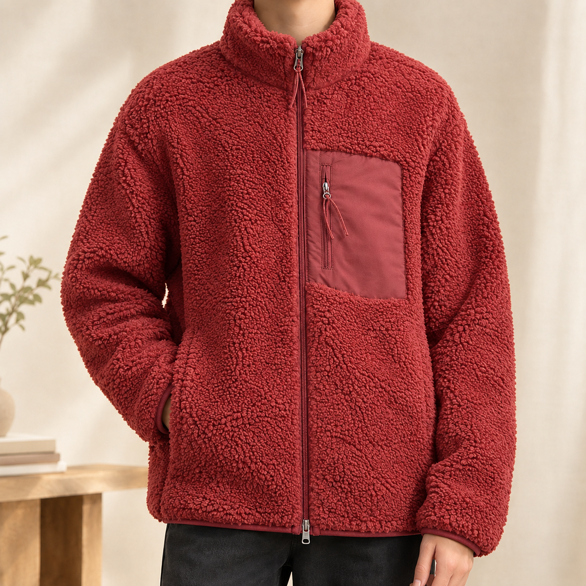 Zip-Jackett Herren Relaxed Fit Freizeit & Übergangszeit