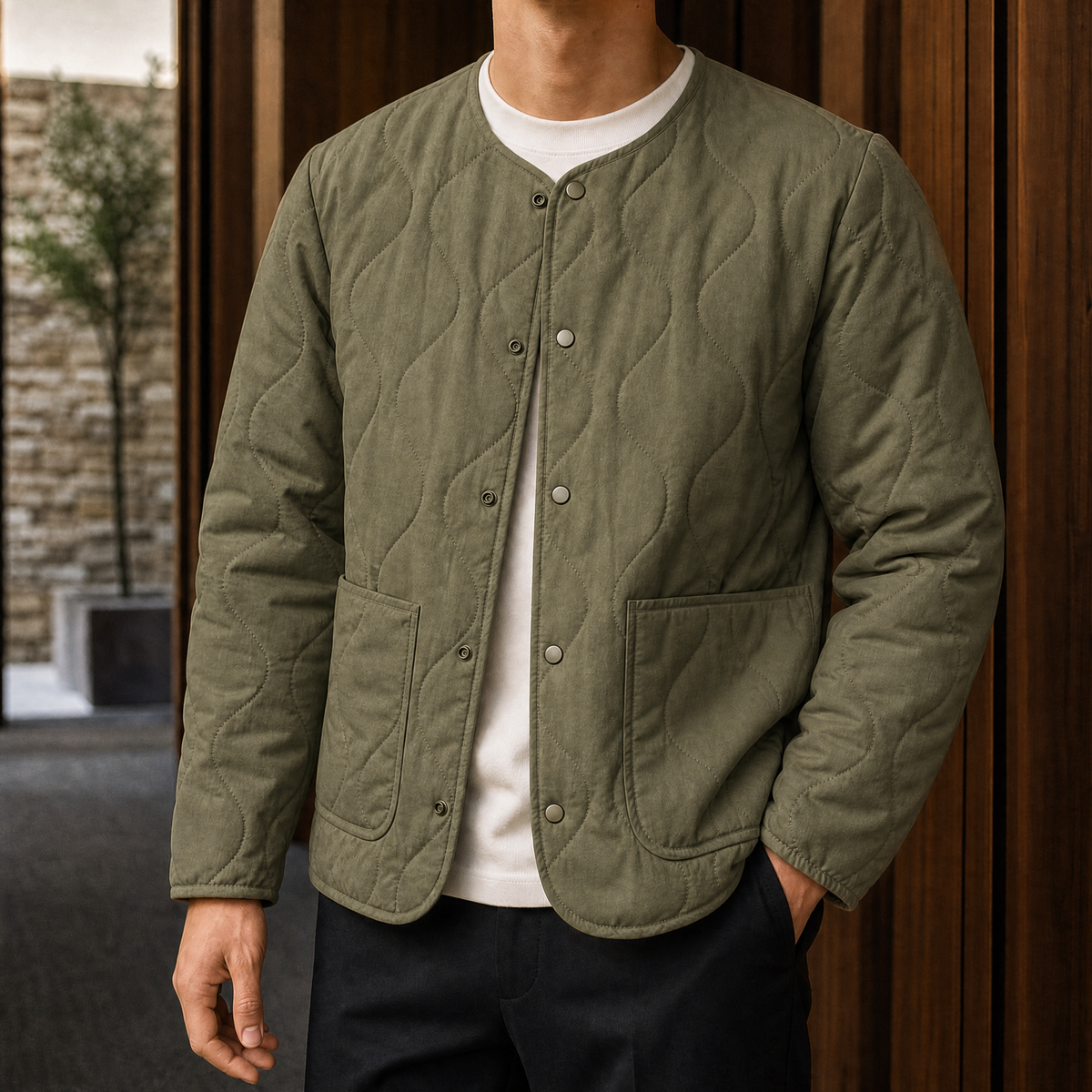 Steppjacke Herren Regular Fit Freizeit & Übergangszeit