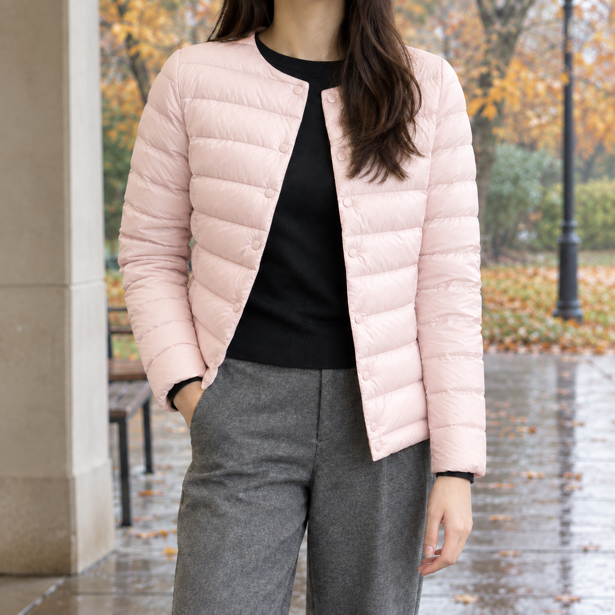Steppjacke Damen Slim Fit Casual Übergangszeit
