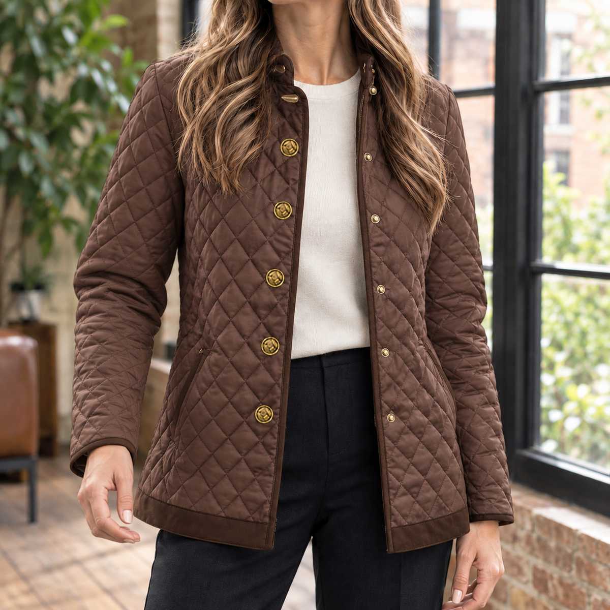 Steppjacke Damen Slim Fit Freizeit & Übergangszeit