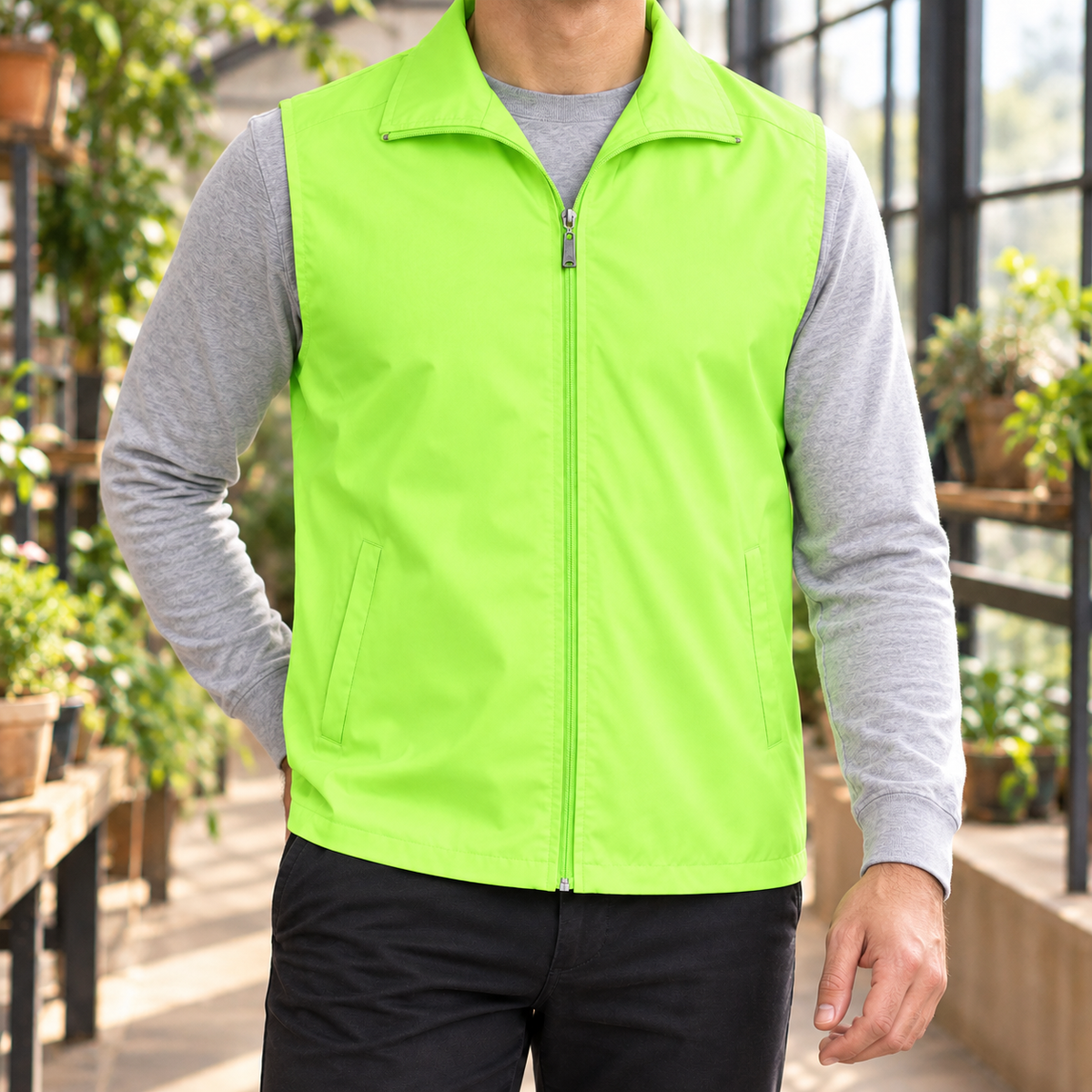 Utility Weste Herren Regular Fit Freizeit Ärmellos