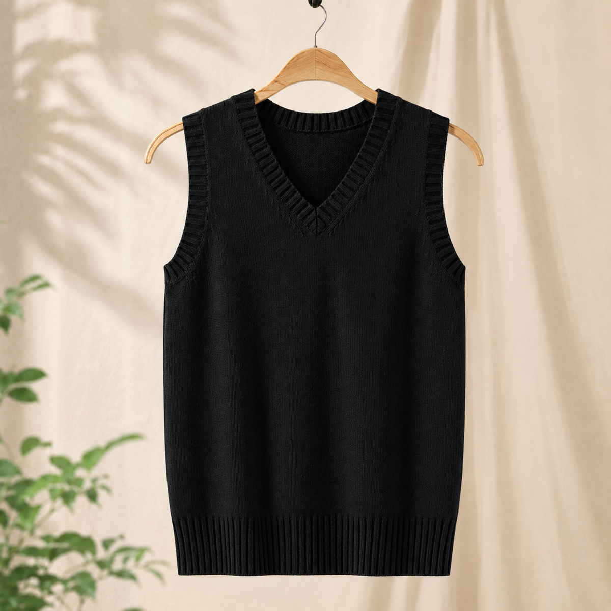 Weste Damen Regular Fit Alltag Ärmellos V-Ausschnitt