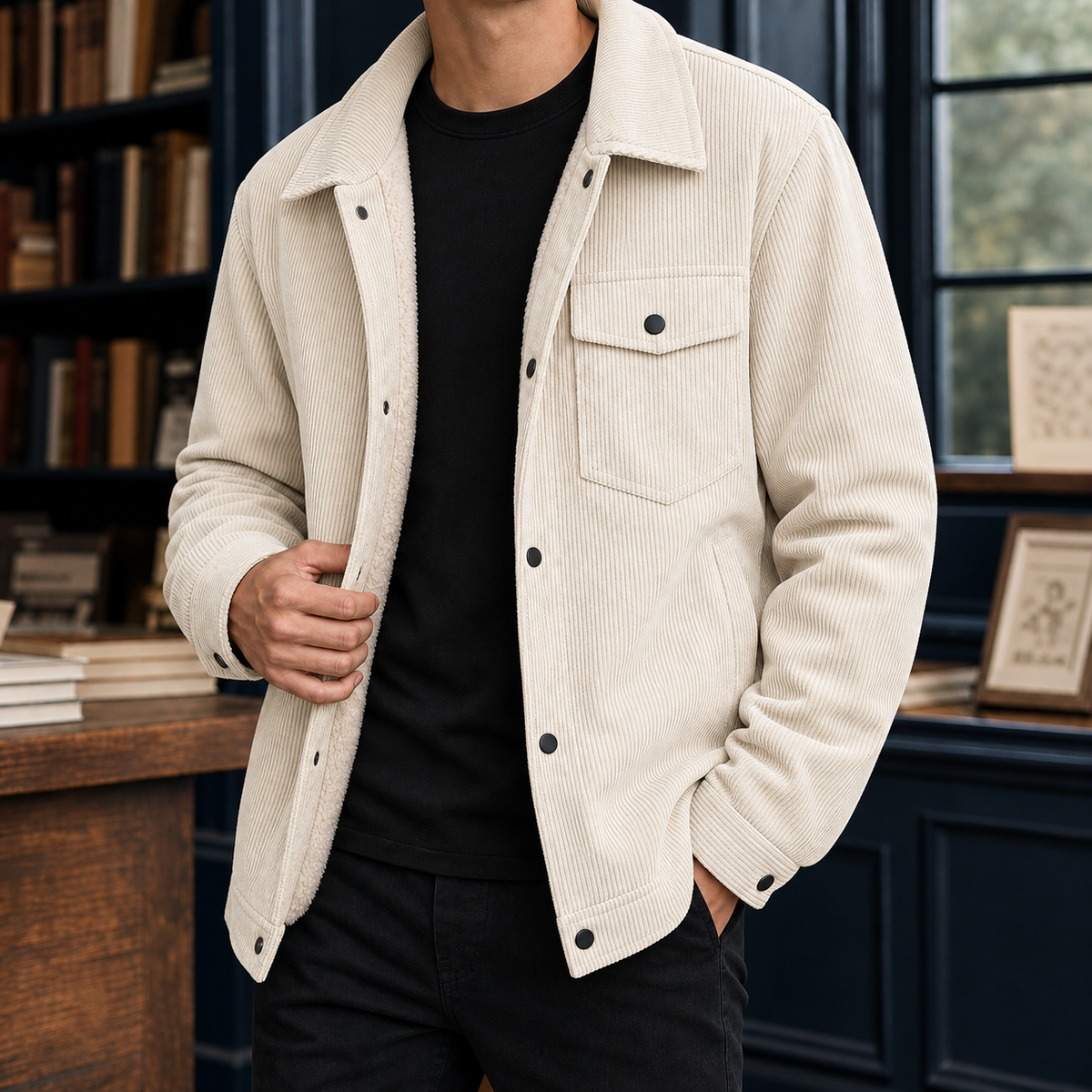 Jacke Herren Relaxed Fit Freizeit Herbst & Winter