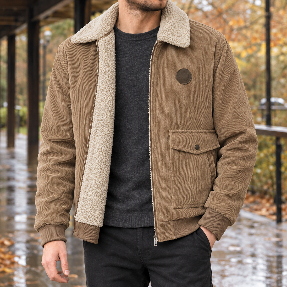 Jacke Damen Relaxed Fit Casual Winter gefüttert
