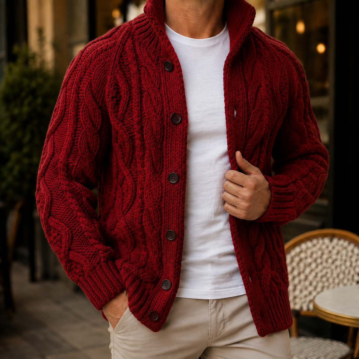 Pullover Herren Locker Freizeit Herbst & Winter
