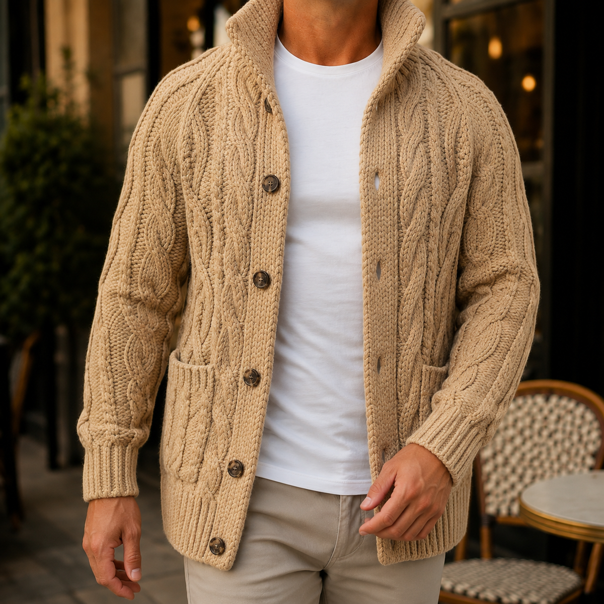 Pullover Herren Locker Freizeit Herbst & Winter