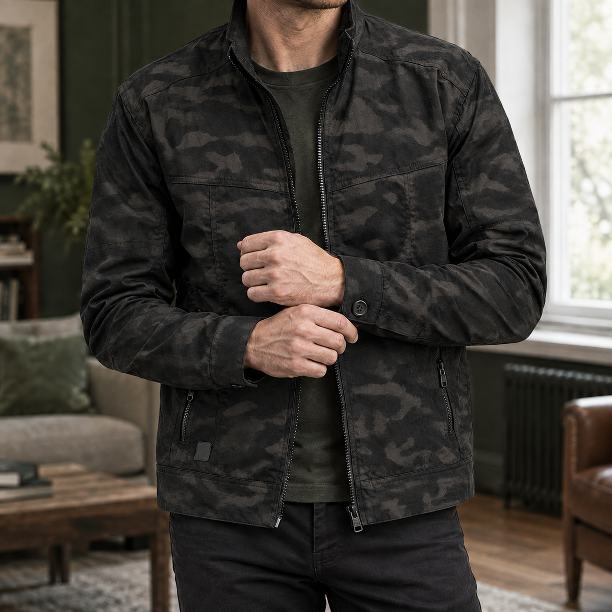 Utility-Jacke Herren Regular Fit Freizeit & Reisen