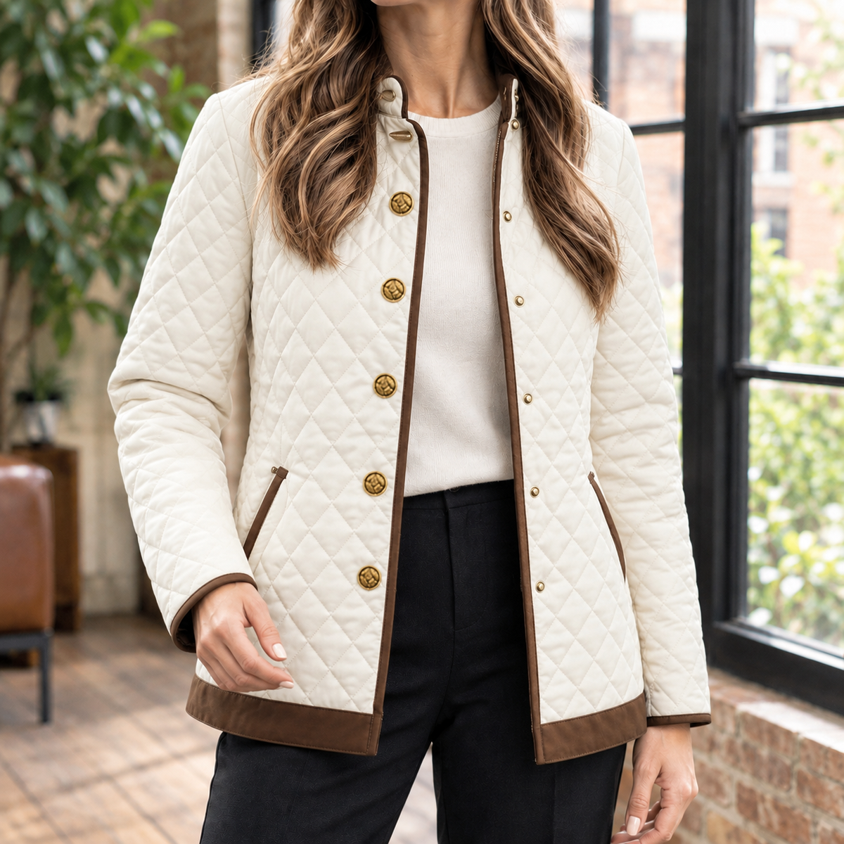 Steppjacke Damen Slim Fit Freizeit & Übergangszeit