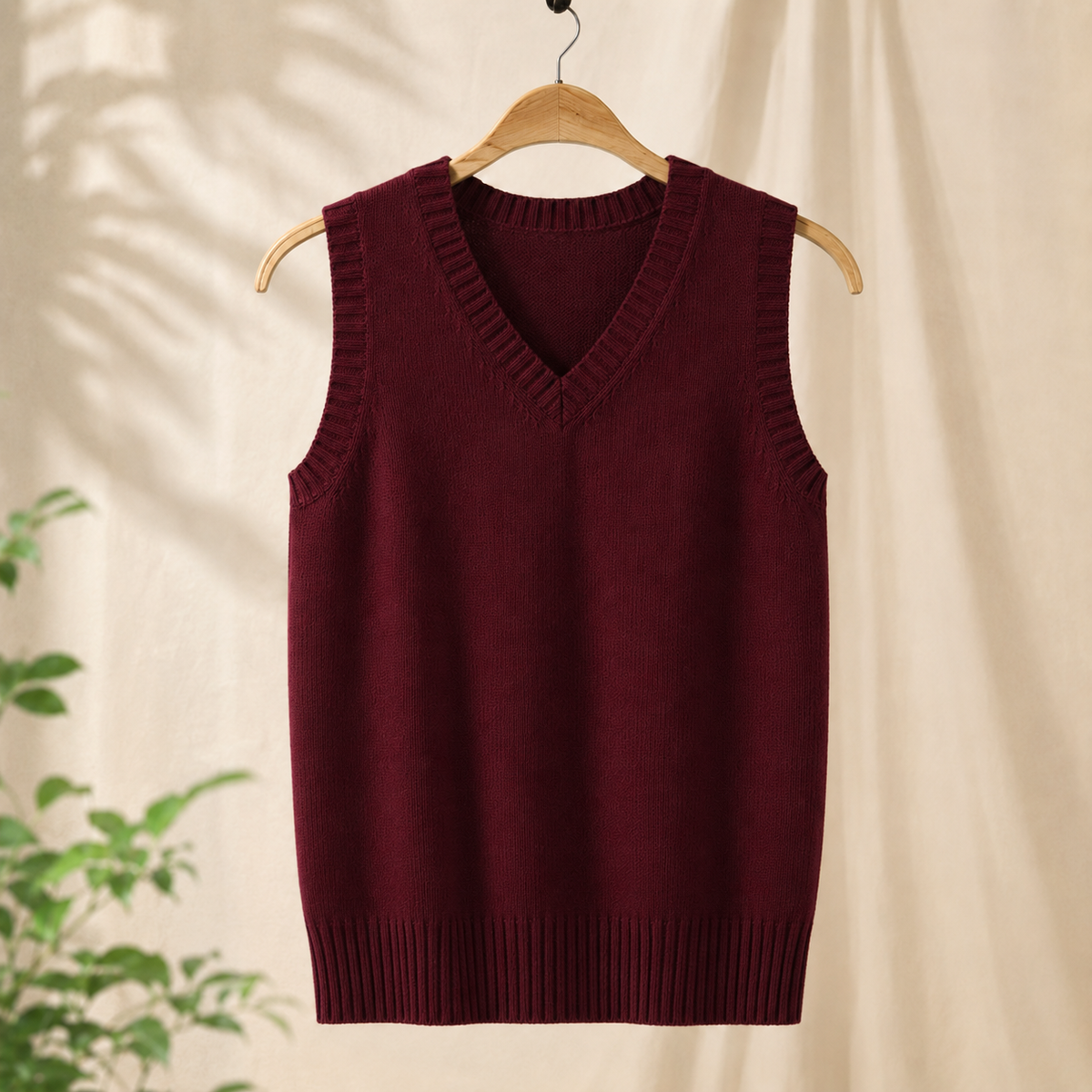 Weste Damen Regular Fit Alltag Ärmellos V-Ausschnitt