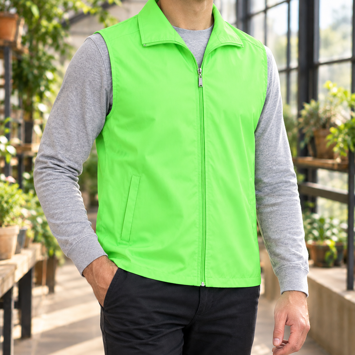 Utility Weste Herren Regular Fit Freizeit Ärmellos