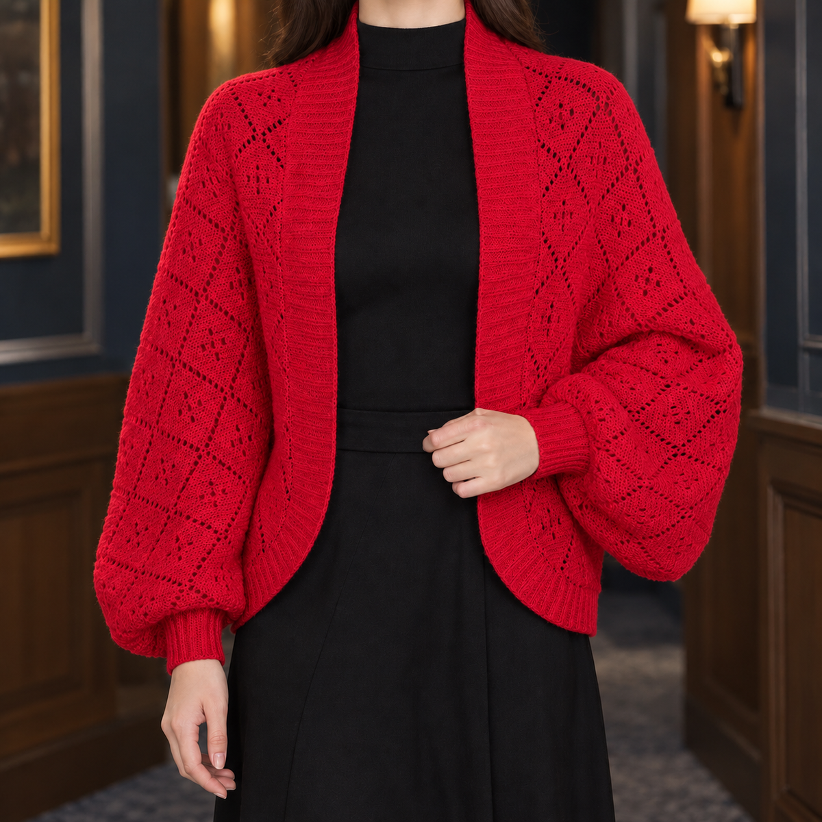 Offene Strickjacke Damen Relaxed Fit Freizeit