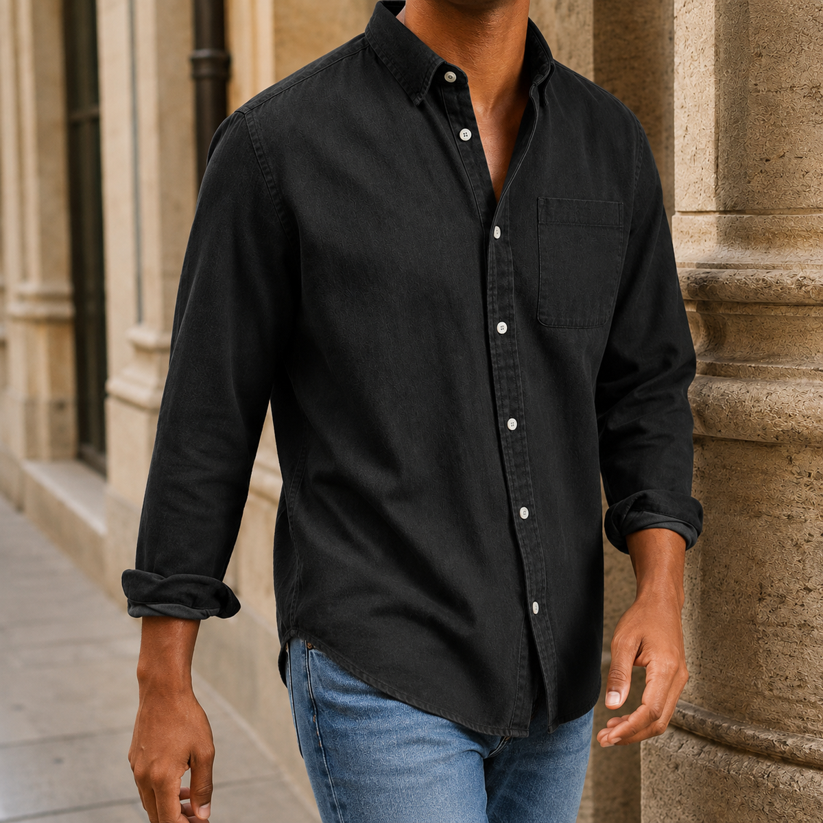 Hemd Herren Relaxed Fit Casual Klassisch
