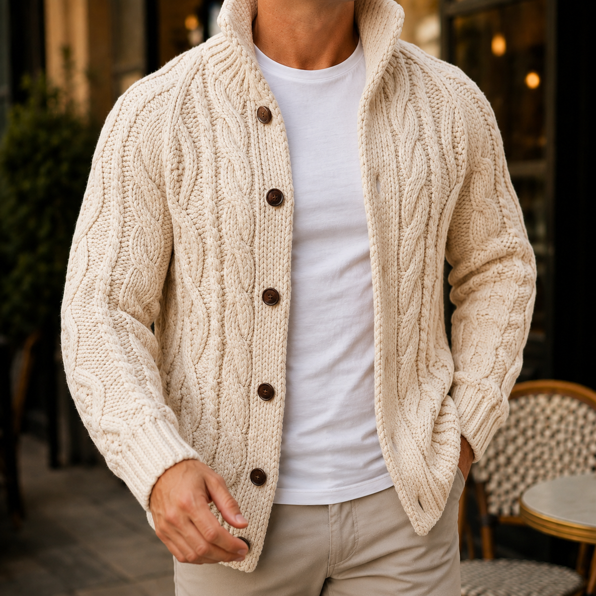 Pullover Herren Locker Freizeit Herbst & Winter
