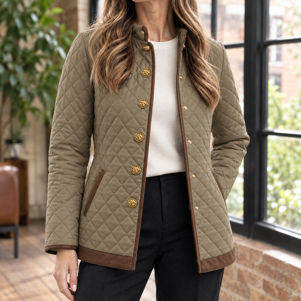 Steppjacke Damen Slim Fit Freizeit & Übergangszeit
