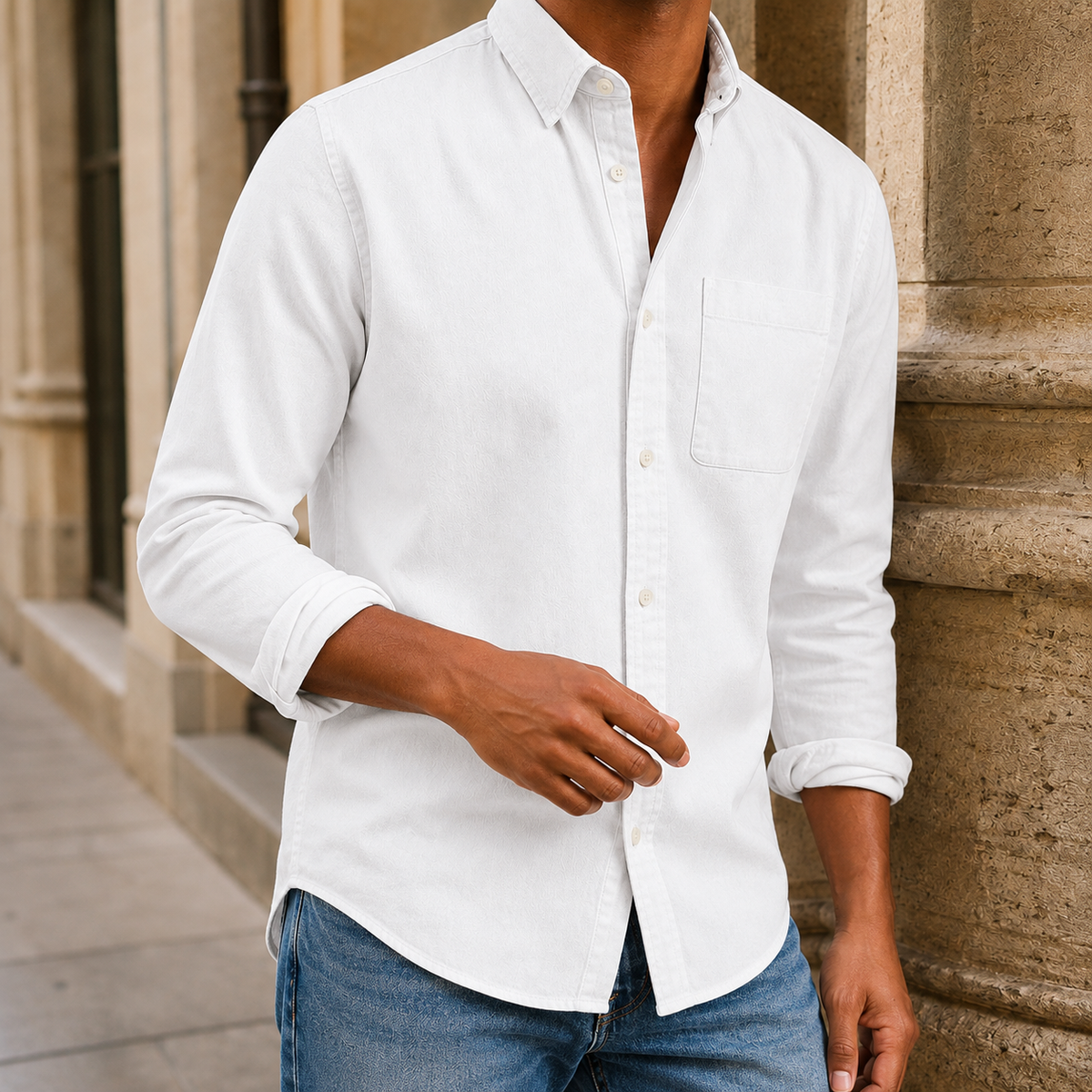 Hemd Herren Relaxed Fit Casual Klassisch