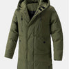 Herren Pufferparka Regular Fit Winter Freizeit mit Kapuze und Taschen