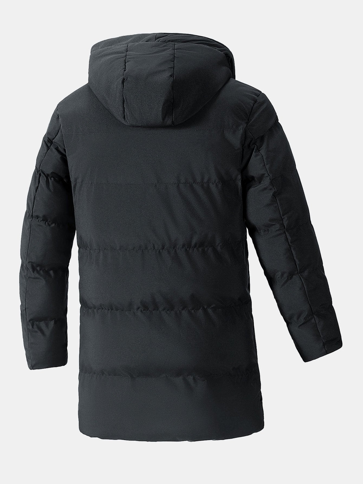 Herren Pufferparka Regular Fit Winter Freizeit mit Kapuze und Taschen