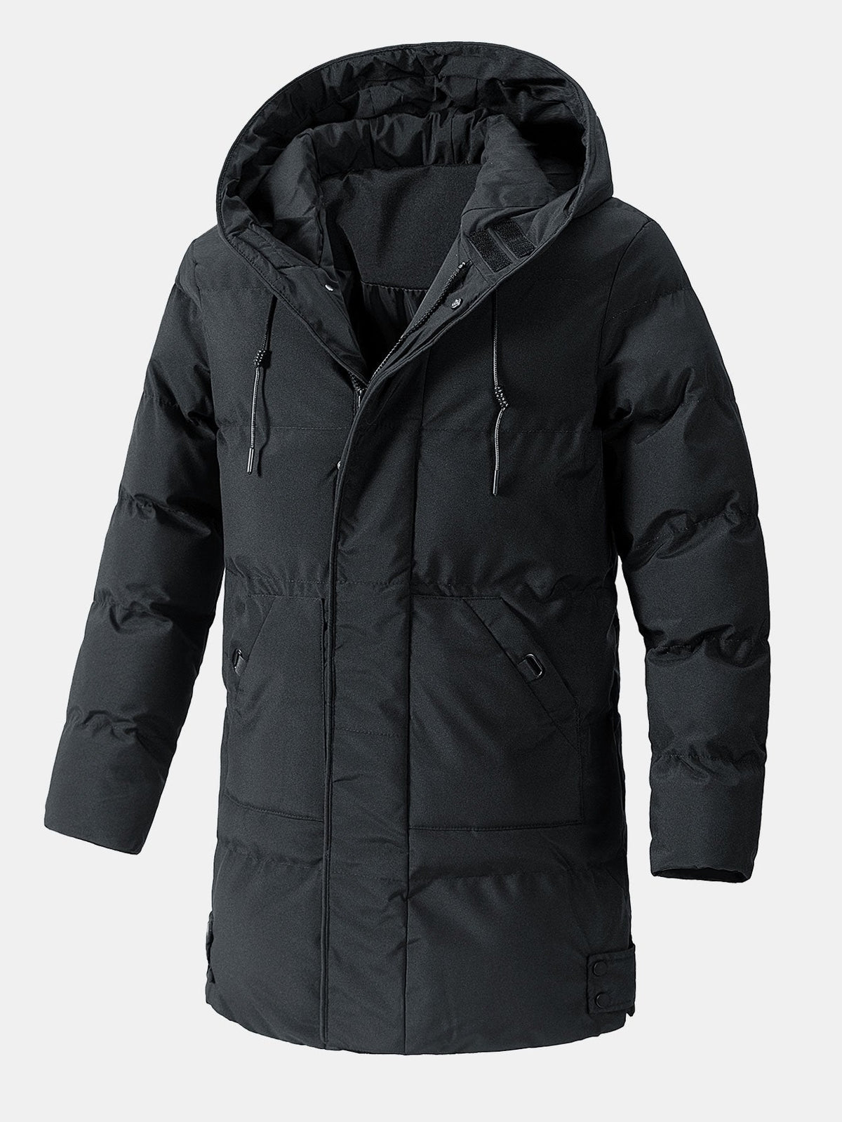 Herren Pufferparka Regular Fit Winter Freizeit mit Kapuze und Taschen