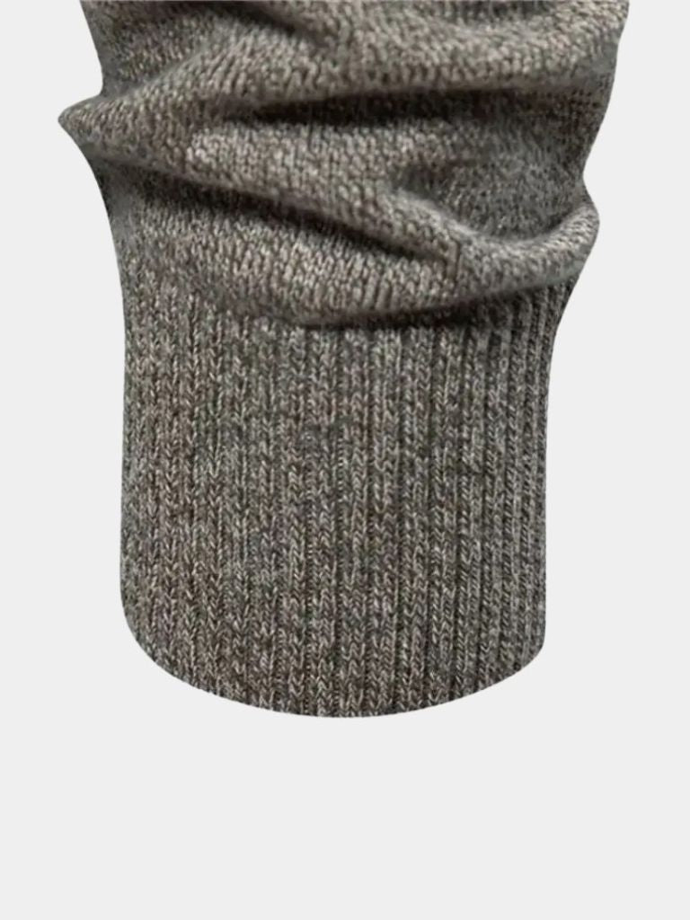 Baumwoll-Strickjacke mit Stehkragen - Cross & Crown