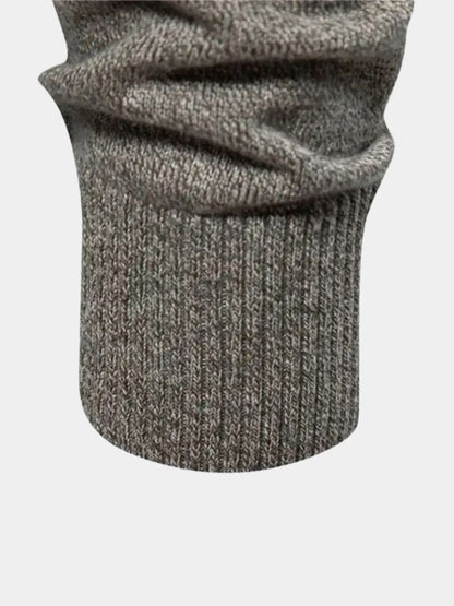 Baumwoll-Strickjacke mit Stehkragen - Cross & Crown