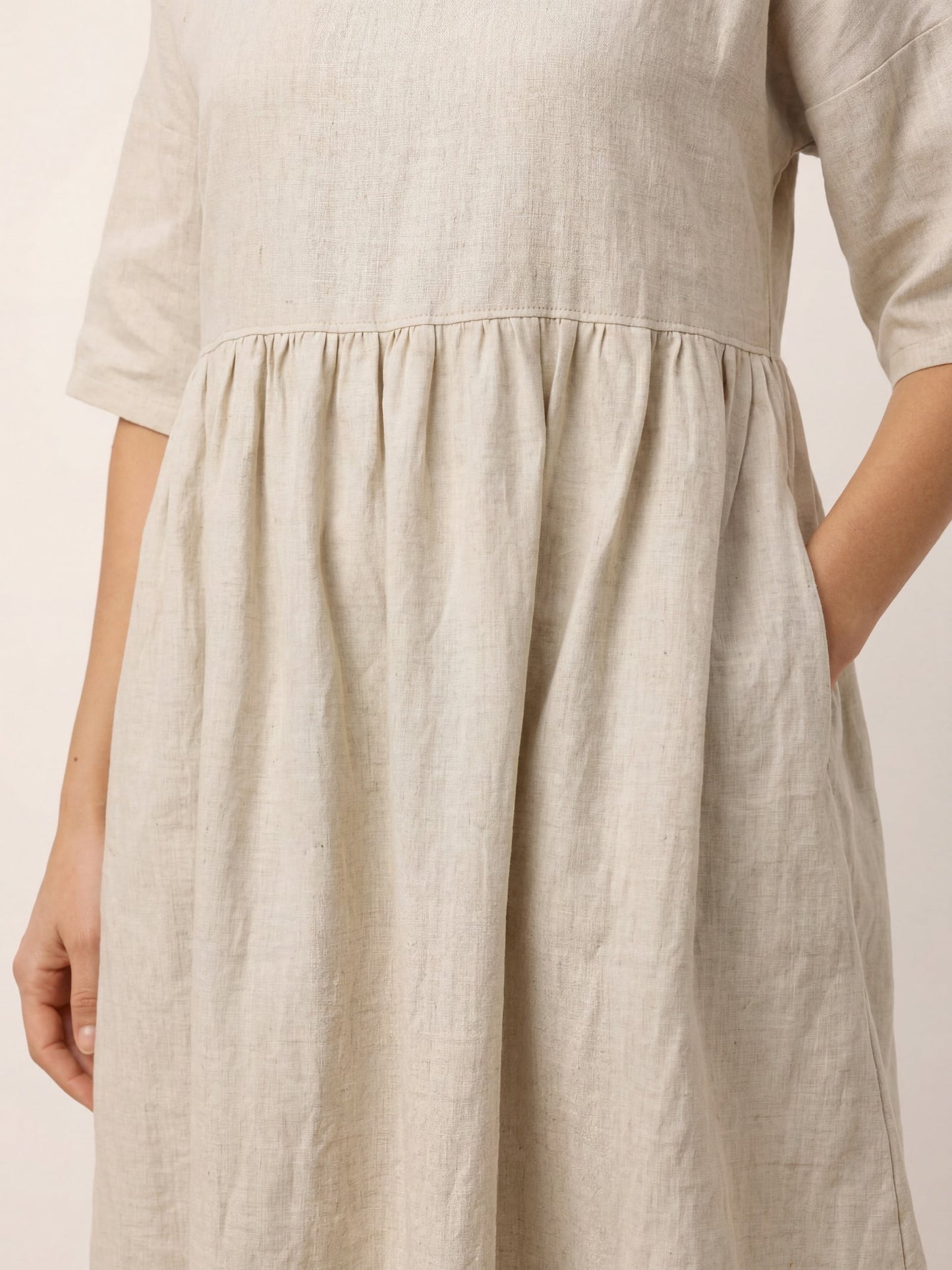 Adele | Midikleid Damen A-Linie Kurzarm Casual