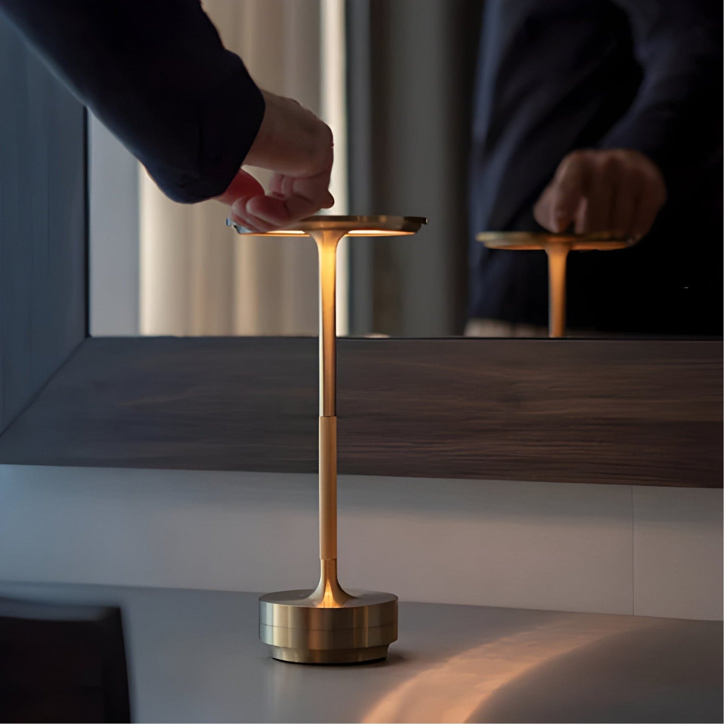Kabellose Tischlampe Modern Wohnzimmer Beleuchtung Akku