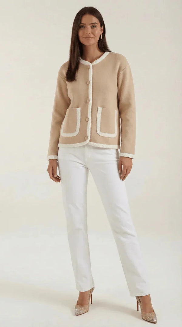 Lässiger Strick-Cardigan I Strickpullover