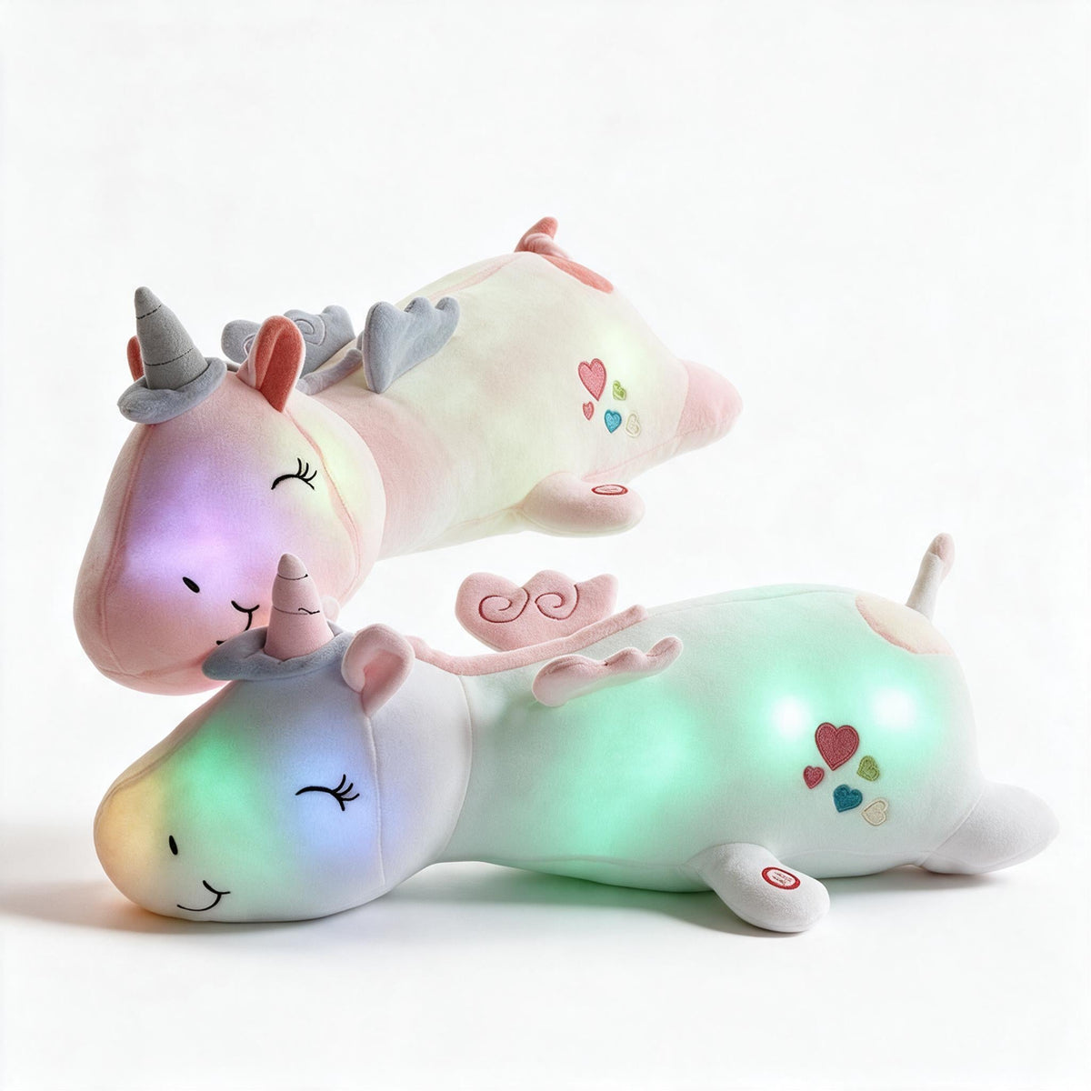 Plüschtier Kinder Leuchtendes Einhorn Farbwechsel LED 60 cm