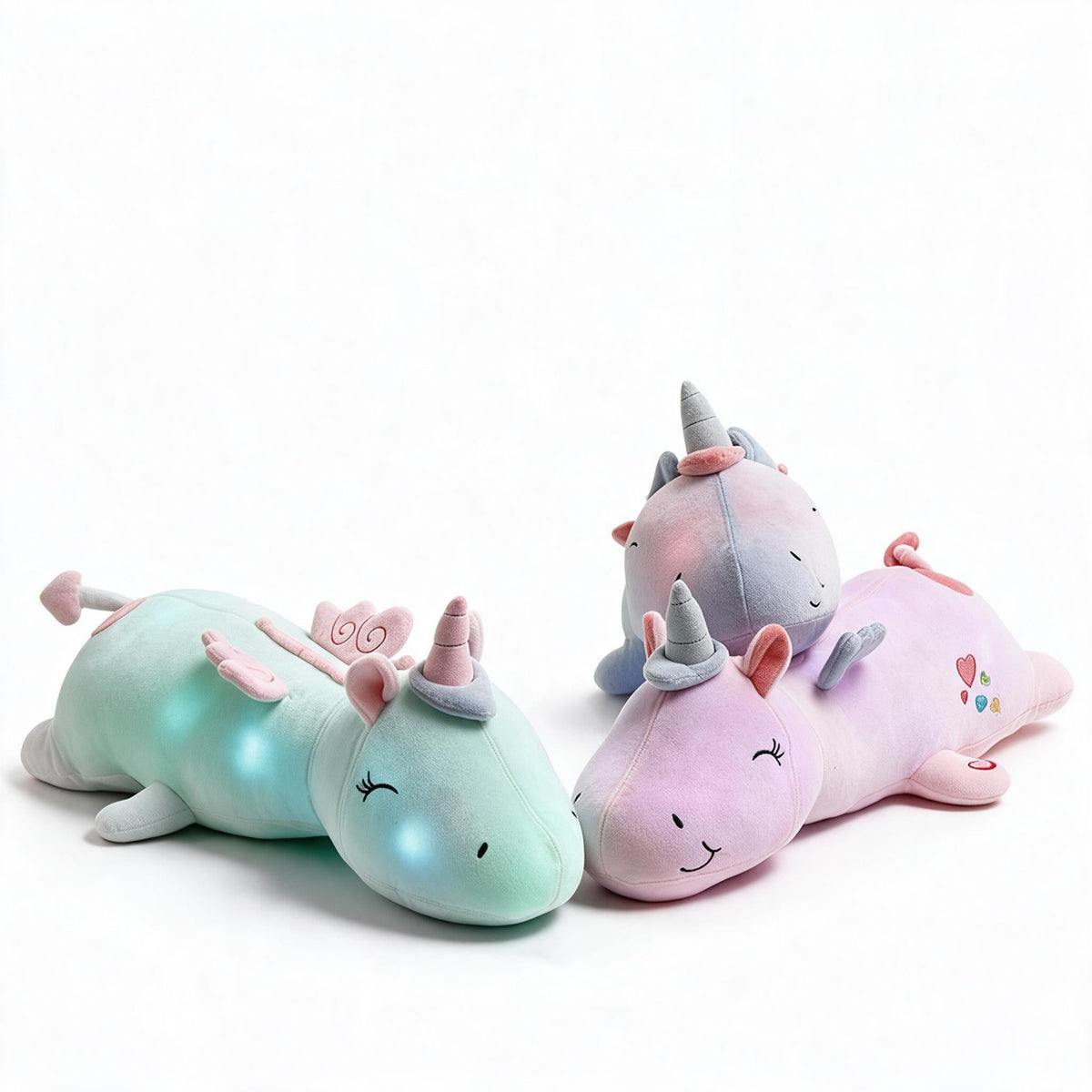 Plüschtier Kinder Leuchtendes Einhorn Farbwechsel LED 60 cm