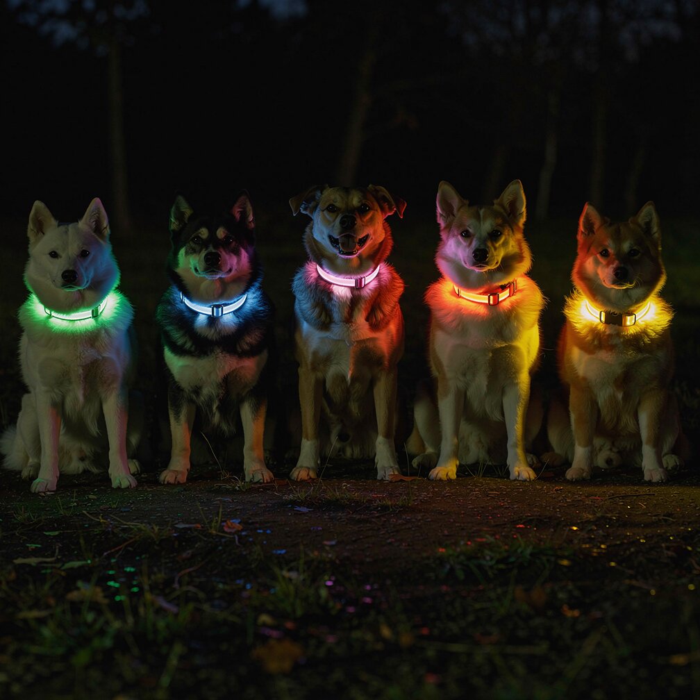 LED Hundehalsband Leuchthalsband Hunde Sicherheit Outdoor