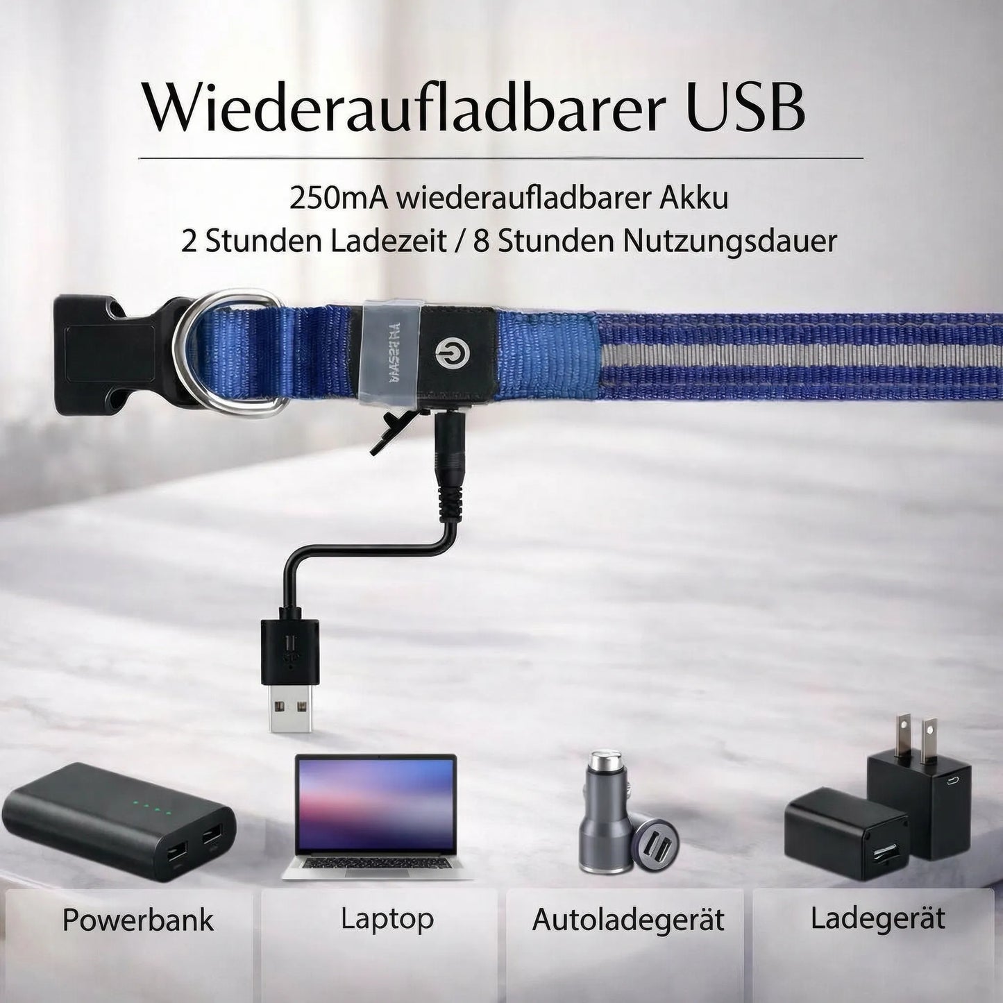 LED Hundehalsband Leuchthalsband Hunde Sicherheit Outdoor